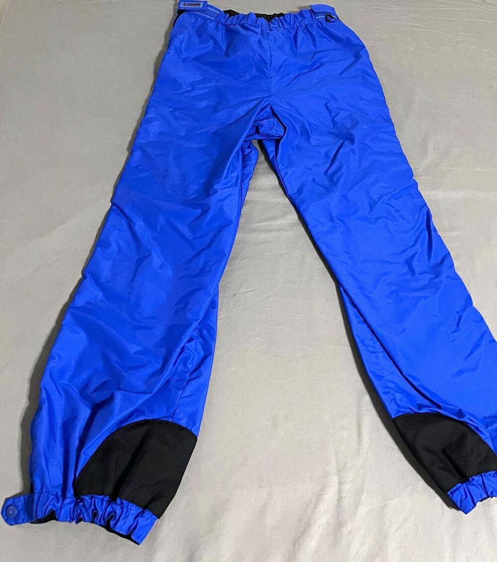 Vintage 90s Columbia SM8420 Mens M Blue Nylon Ski Pants Full Side Zip